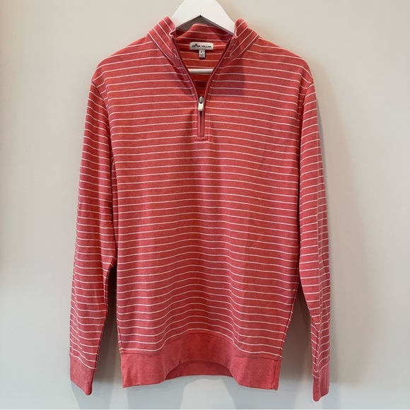 Peter Millar Other - Peter Millar Red White Striped Stripe Quarter Zip QZip Quarterzip Jacket Sweater